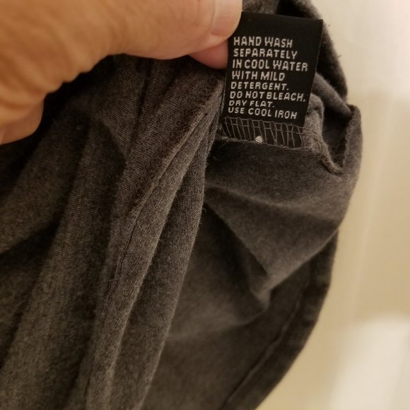 Vintage Starzzi Grey Flowered Neck Top size Medium - Picture 7 of 7